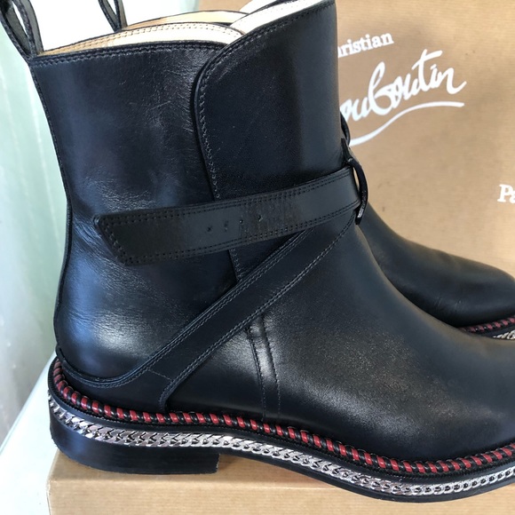 Authentic Louboutin black leather Chelsea boot size - Picture 8 of 16